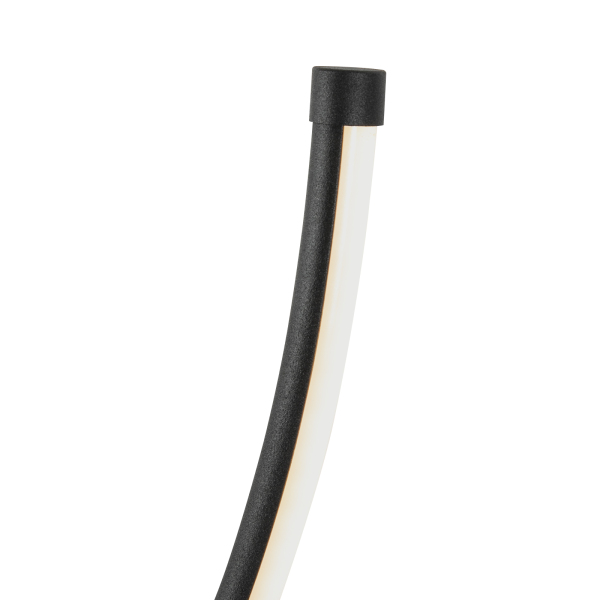 Lampadaire 51,18 pouces avec télécommande Lampe spirale Lampe de sol LED antirouille et durable pour salons Restaurants Noir