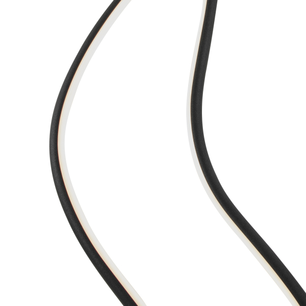 Lampadaire LED en spirale de 130 cm avec long cordon d'alimentation et base stable pour salons, restaurants, noir Lampadaire LED en spirale de 130 cm avec long cordon d'alimentation et base stable pour salons, restaurants, noir