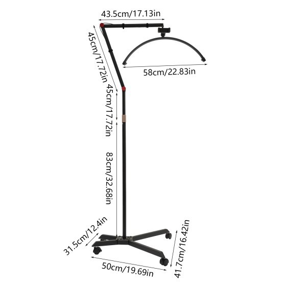 Lampe croissant d'extension de cils, éclairage de beauté, lampadaire LED