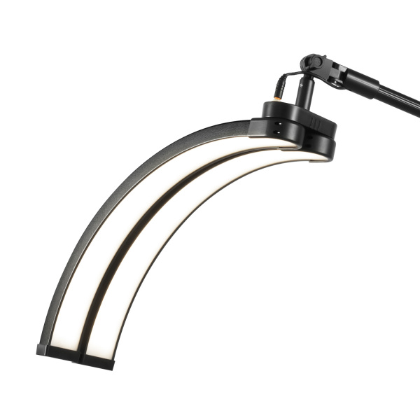 Lampe demi-lune noire 40 W de 71 cm, avec support pour téléphone, réglable