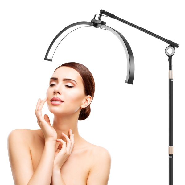 Lampe demi-lune noire 40 W de 71 cm, avec support pour téléphone, réglable