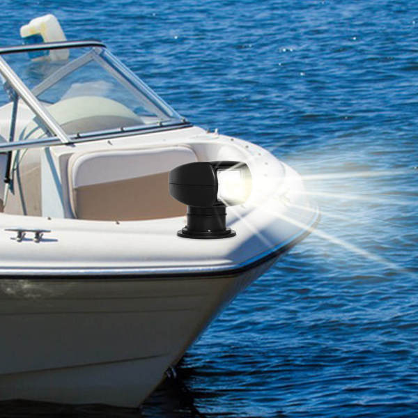 100W 12V Projecteur de recherche rotatif à 360° avec télécommande pour bateau maison champ