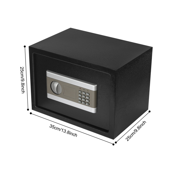 Coffre-fort de style Na-25-EF, coffre-fort de sécurité à clavier numérique, coffre-fort de dépôt d'argent - Noir