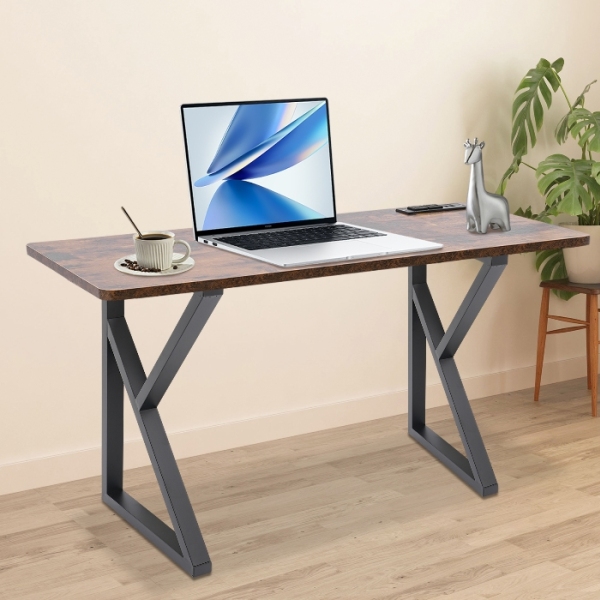 2 pieds de table en fer forgé, capacité de charge max. 200 kg, noir, convient pour les chambres à coucher, les hôtels et les restaurants