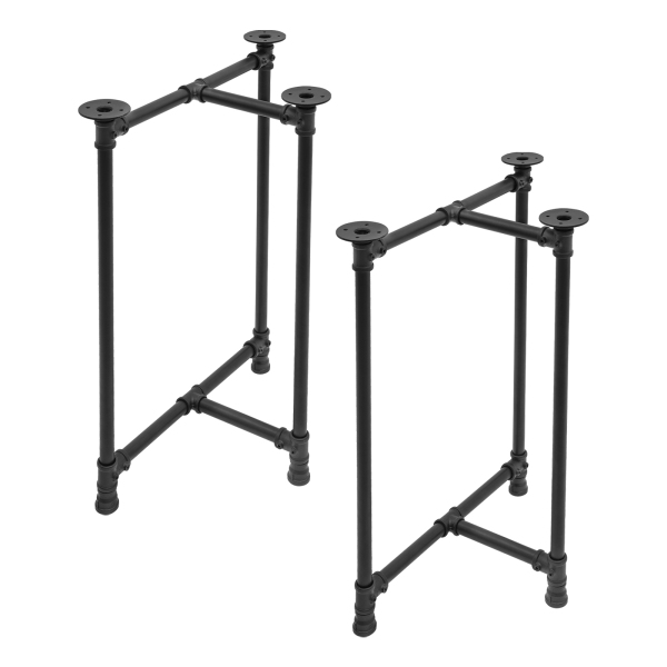 Pieds de table en métal pour bureau, lot de 2, 28 pouces, noir, 29 x 55 x 71 cm, convient pour les tables à manger, les bureaux d'ordinateur