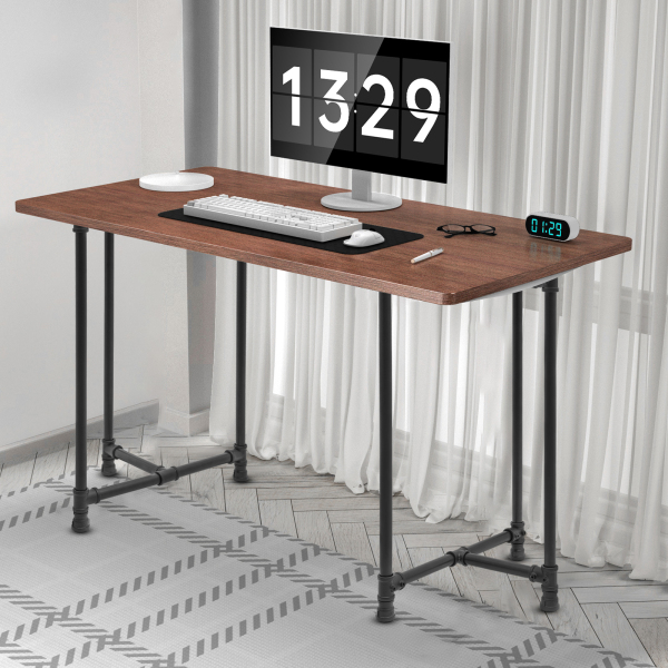 Pieds de table en métal pour bureau, lot de 2, 28 pouces, noir, 29 x 55 x 71 cm, convient pour les tables à manger, les bureaux d'ordinateur