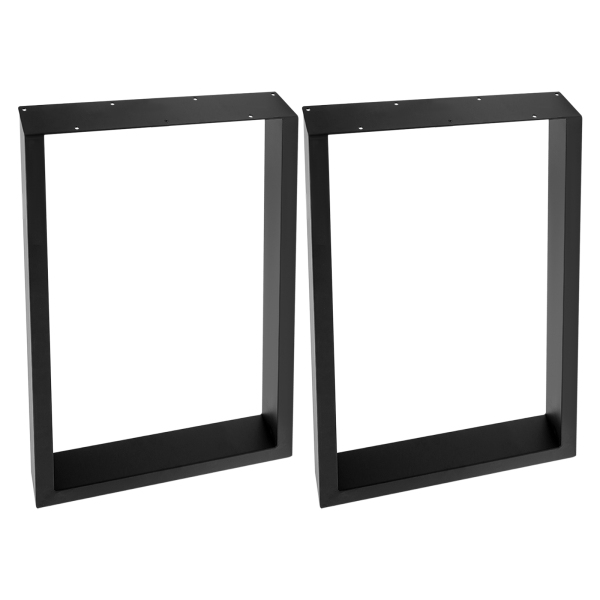 Pieds de meubles en métal Pieds de table en métal industriel Pieds de table à manger Convient pour les chambres Hôtels 50*7*71cm Noir