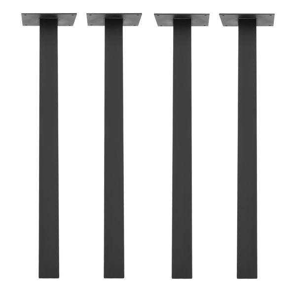 Lot de 4 pieds de table, pieds de meubles pour bureaux et tables à manger, pour maisons, cafés, pubs et snacks - Noir