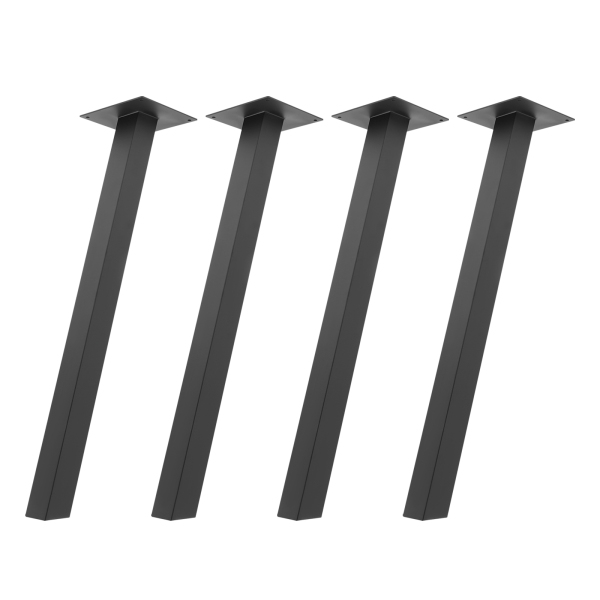Lot de 4 pieds de table, pieds de meubles pour bureaux et tables à manger, pour maisons, cafés, pubs et snacks - Noir Lot de 4 pieds de table, pieds de meubles pour bureaux et tables à manger, pour maisons, cafés, pubs et snacks - Noir