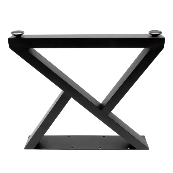 Pieds de meubles industriels rustiques, 2 pièces, pieds de Table en Tube carré pour bricolage, pieds de banc 40cm (noir)