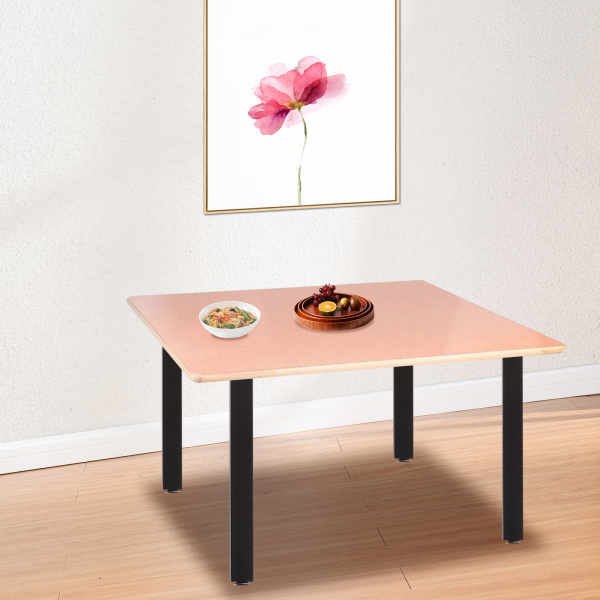 Pieds de table, carrés réglables en hauteur, fer, 4 pièces 710mm, noir