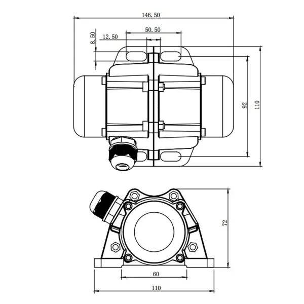 Moteur à vibration électrique monophasé AC 3000 tr/min Moteur à vibration asynchrone Câble vibrateur de béton étanche IP65 (40 W) Moteur à vibration électrique monophasé AC 3000 tr/min Moteur à vibration asynchrone Câble vibrateur de béton étanche IP65 (40 W)