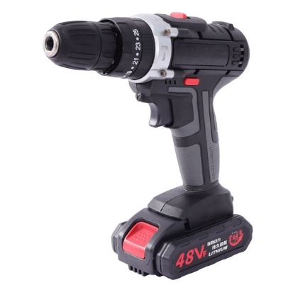Perceuse-visseuse sans fil 48VF perceuse lumière LED avec 2 batteries 220V 1350rpm