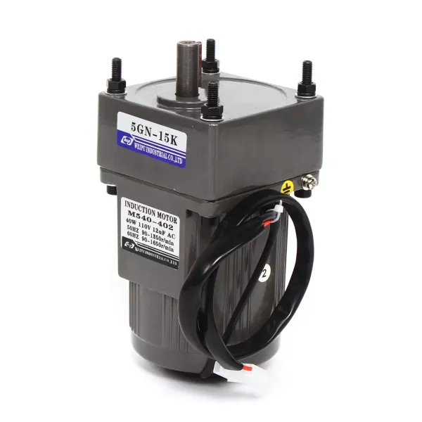Motoreducteur Électrique AC 220V Moteur à Engrenages Asynchrone Monophasé 40W avec Régulateur de Vitesse (15K), 9 Tours/Min