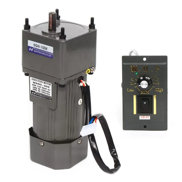 Moteur à engrenages AC 220 V 90 W avec régulateur de vitesse de rotation Moteur asynchrone