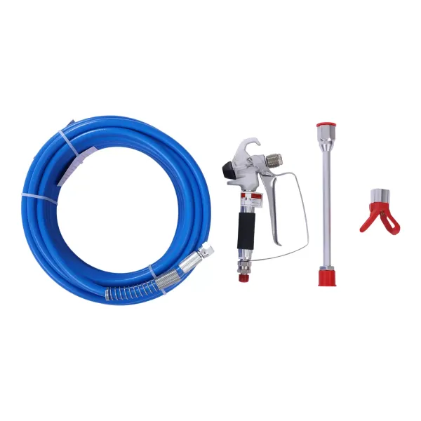 Pistolet à peinture sans air et kit de tuyau avec rallonge de 9,84 pouces, incluant une protection de l'embout 3300 PSI Pistolet à peinture sans air et kit de tuyau avec rallonge de 9,84 pouces, incluant une protection de l'embout 3300 PSI