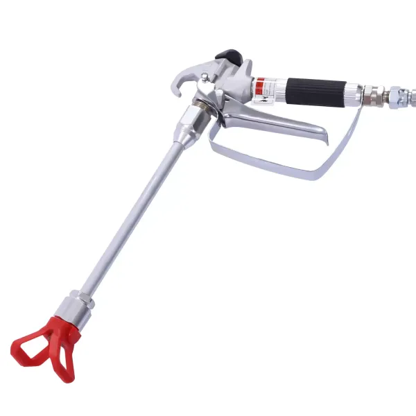 Pistolet à peinture sans air et kit de tuyau avec rallonge de 9,84 pouces, incluant une protection de l'embout 3300 PSI
