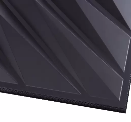 12 stuks 3D-wandpanelen 50 x 50 cm PVC waterdichte wandpanelen voor slaapkamer woonkamer matzwart