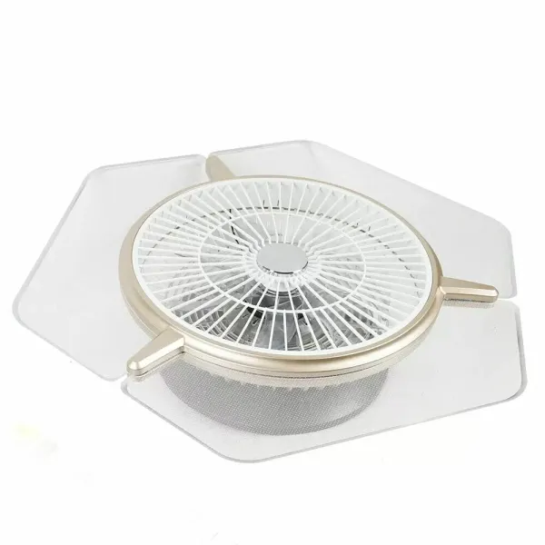 22'' Ventilateur de Plafond avec Lampe Moderne Plafonnier LED Réglable 3 Vitesses + Télécommande 46W