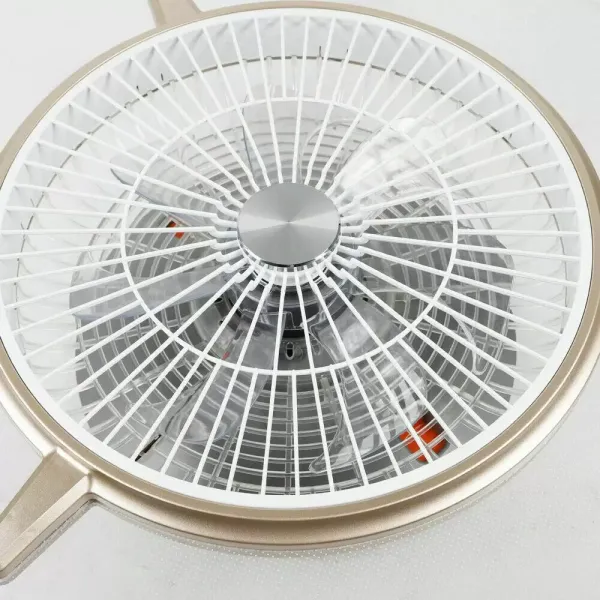 22'' Ventilateur de Plafond avec Lampe Moderne Plafonnier LED Réglable 3 Vitesses + Télécommande 46W