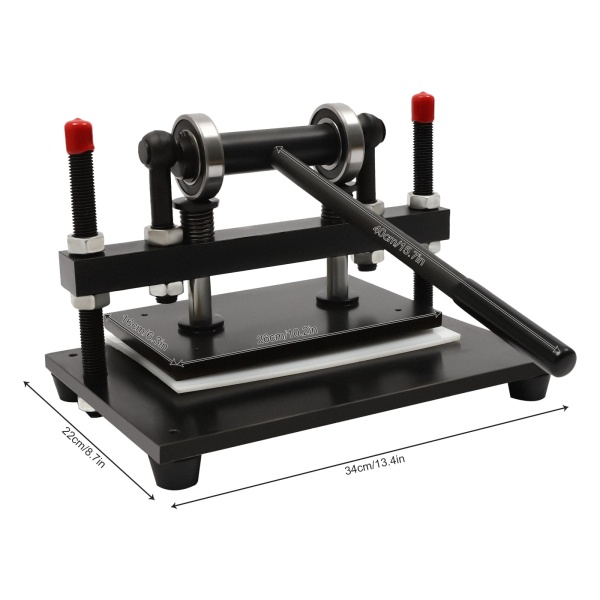 Presse à gaufrer 260 x 160 mm - Machine de poinçonnage et machine à gaufrer - Découpe manuelle en cuir pour couper différents matériaux (0-10 mm)