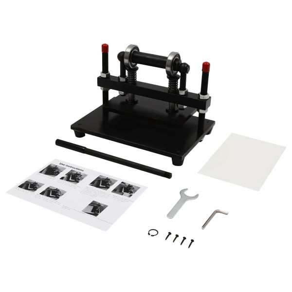 Presse à gaufrer 260 x 160 mm - Machine de poinçonnage et machine à gaufrer - Découpe manuelle en cuir pour couper différents matériaux (0-10 mm)