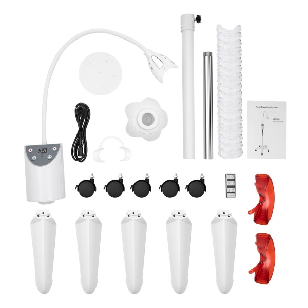 Lampe LED à lumière froide - Système de blanchiment dentaire -  Avec 2 lunettes de protection et télécommande infrarouge haute sensibilité