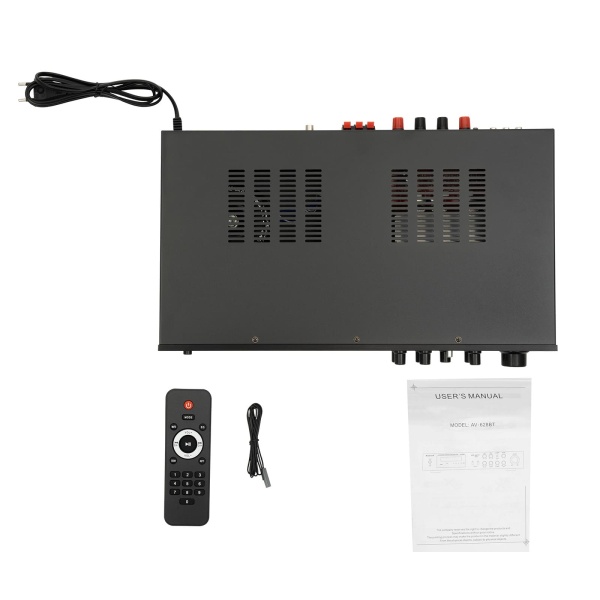 Mini amplificateur de puissance HiFi Bluetooth 600 W - Amplificateur numérique stéréo 4.2 FM / AM - Canal audio