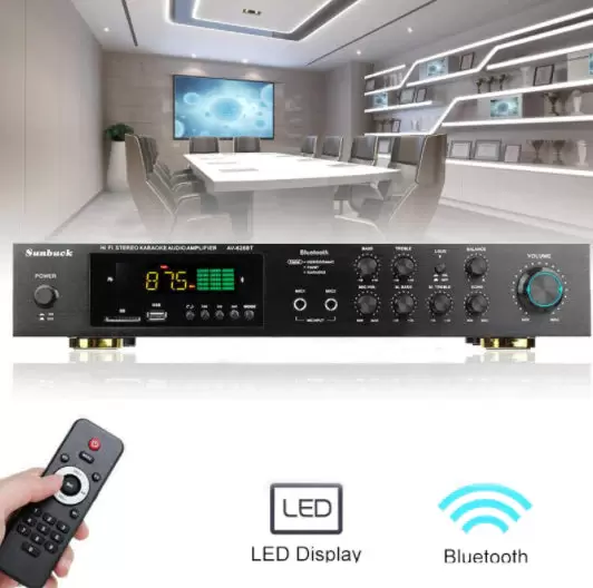 600W Mini HiFi Bluetooth-eindversterker - 4.2 FM/AM stereo digitale versterker - Audiokanaal