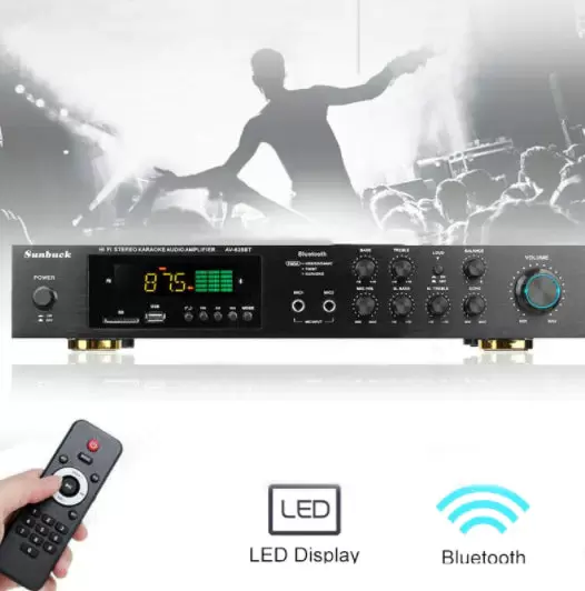 600W Mini HiFi Bluetooth-eindversterker - 4.2 FM/AM stereo digitale versterker - Audiokanaal