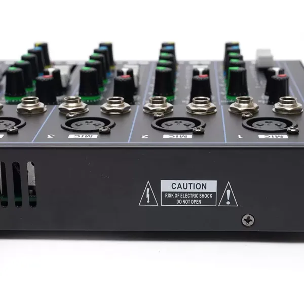 Table de mixage audio Bluetooth 7 canaux USB DJ Sound Console de mixage Phantom 48 V pour guitaristes, chanteurs ou producteurs