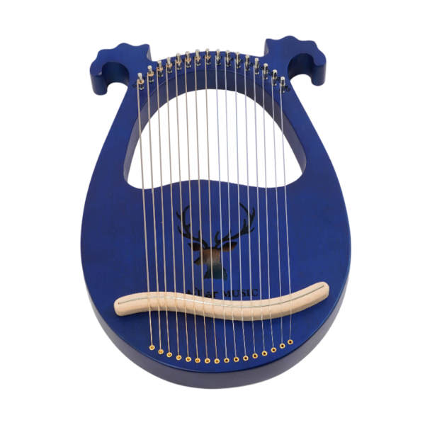 Lyre Harp - Clé d'accordage en acajou - 16 cordes - Style vintage - En bois d'acajou - Cadeau - Clé d'accordage - Cordes