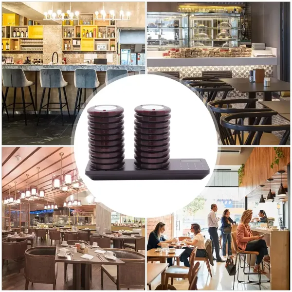 20 pageurs, lot de numéros de restaurant à distance, mini paager, 3 modes d'appel, 20 heures de veille