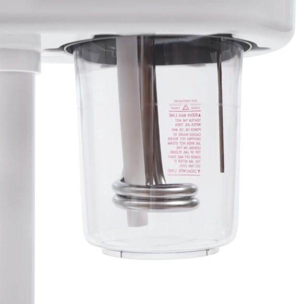 Pulvérisateur vapeur pour le visage avec fonction ozone et vapeur chaude - Buse rotative à 360° - Blanc - 750 W