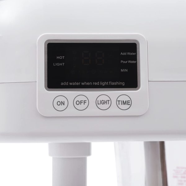 Pulvérisateur vapeur pour le visage avec fonction ozone et vapeur chaude - Buse rotative à 360° - Blanc - 750 W