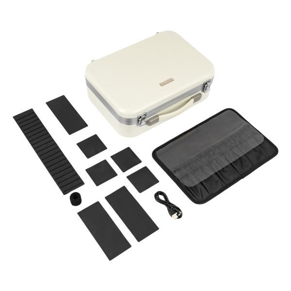 Organisateur de maquillage avec lumières et miroirs, boîte à cosmétiques portable, design bien pensé, facile à utiliser