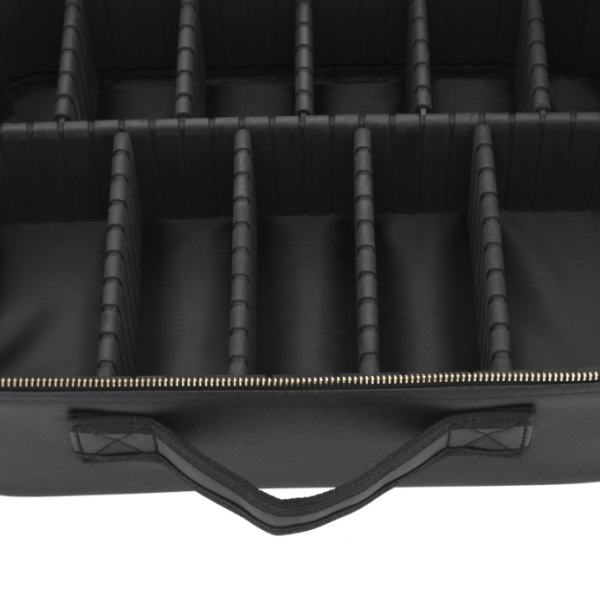 Trousse à cosmétiques, lumière de remplissage de miroir à lumière LED, étui de bureau de grande capacité, noir