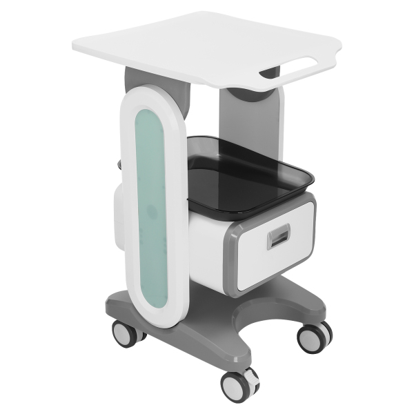 Chariot médical avec roues, chariot mobile pour instruments cosmétiques, chariot à outils roulant 14,17 x 17,32 pouces