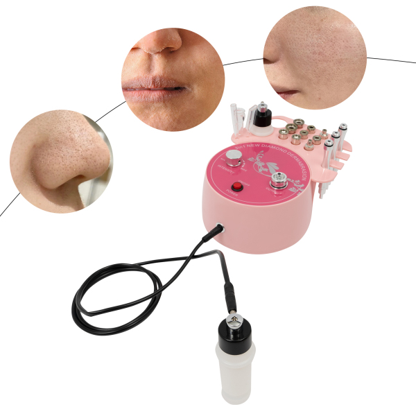 Machine de microdermabrasion diamant 3 en 1 9,84 x 7,68 x 4,33 pouces pour salons de beauté, centres de soins de santé, salons ou usage domestique, rose