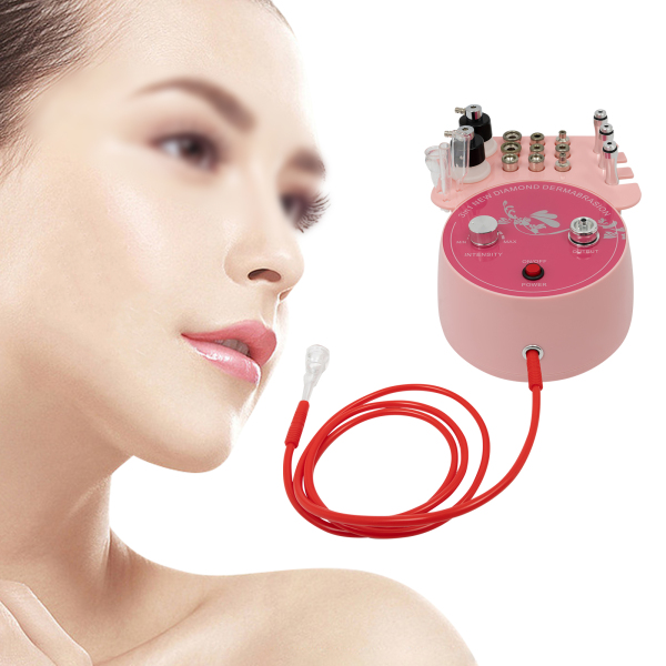 Machine de microdermabrasion diamant 3 en 1 9,84 x 7,68 x 4,33 pouces pour salons de beauté, centres de soins de santé, salons ou usage domestique, rose