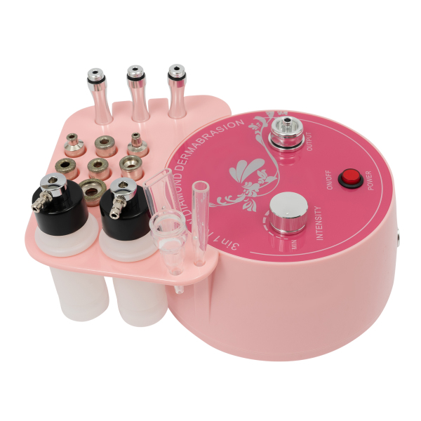 Machine de microdermabrasion diamant 3 en 1 9,84 x 7,68 x 4,33 pouces pour salons de beauté, centres de soins de santé, salons ou usage domestique, rose