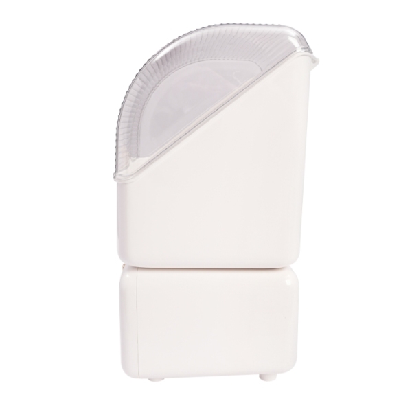 Ensemble 2 pièces de boîte de rangement pour cosmétiques (boîte de maquillage + tube de rangement pour pinceaux de maquillage) - blanc laiteux