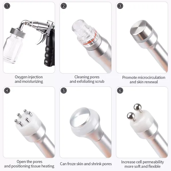 6 en 1 Hydrogène Oxygène Beauté Machine Hydrafacial Appareil Hydro Microdermabrasion Appareil de Nettoyage