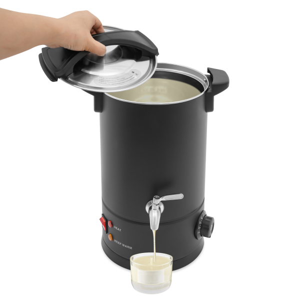 Fondoir à cire 8L, grand fondoir à cire, kit de fondoir à cire électrique pouvant être utilisé pour faire fondre de la cire de soja, de la paraffine, de la cire d'abeille - Noir