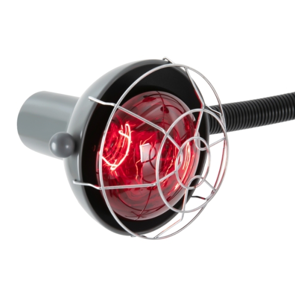 Lampe solaire à cinq têtes pour Salon de coiffure, coque en fer et pieds en fer, avec maille, gris argenté
