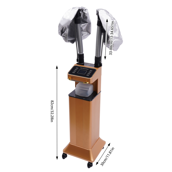 Machine de teinture capillaire multifonctionnelle, vaporisateur à vapeur pour cheveux nano, machine à huile capillaire pour permanente à basse température, teinture capillaire à la vapeur - Or