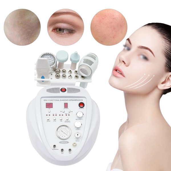 Facial Beauty Instrument 5 en 1 Diamond Dermabrasions Machine de soin du visage Équipement de salon