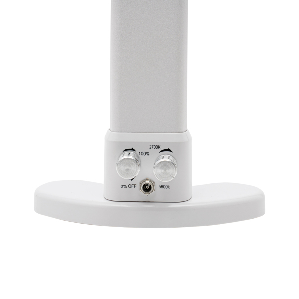 Lumière LED demi-lune, avec luminosité réglable 2700K-5600K, lampe à ongles demi-lune de bureau, blanche