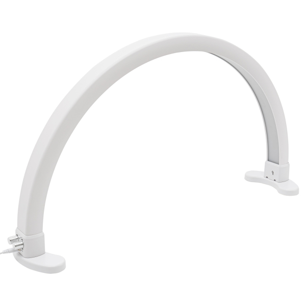 Lumière LED demi-lune, avec luminosité réglable 2700K-5600K, lampe à ongles demi-lune de bureau, blanche
