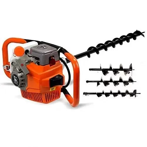 Perceuse à Essence 52 CC avec Moteur à 2 Temps, 3 Goujons de 10,2 cm / 15,2 cm